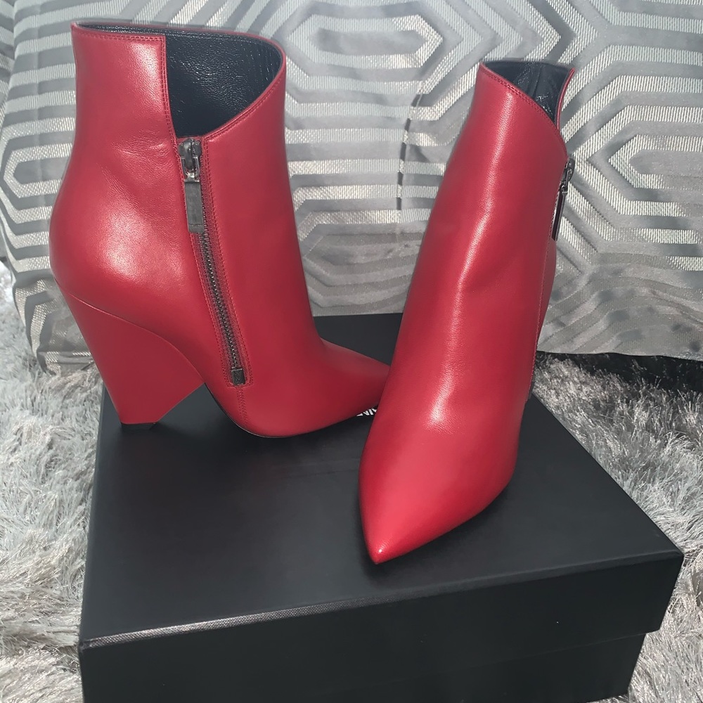 Saint Laurent Niki Wedge Booties in Lambskin - Picture 2 of 10